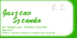 gusztav sztanko business card