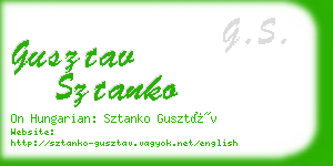 gusztav sztanko business card